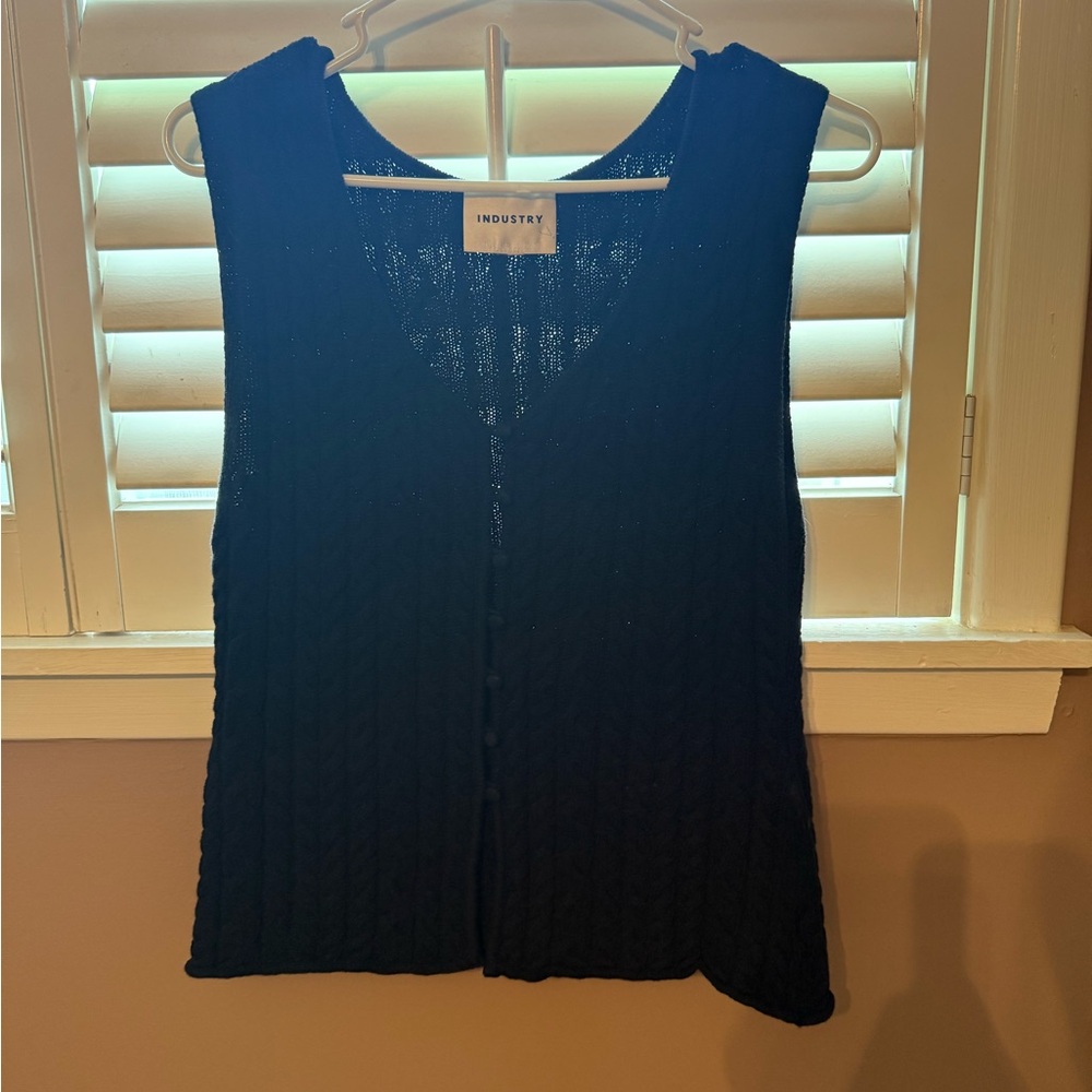 Black Sleeveless Knit Top by Industry
